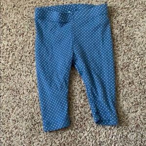 Tea Collection blue and white polka dot leggings